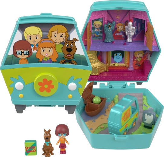 Polly Pocket kompaktní herní set SCOOBY-DOO s figurkami a doplňky