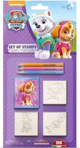 Multiprint Paw Patrol razítka pro dívky – sada 3 ks