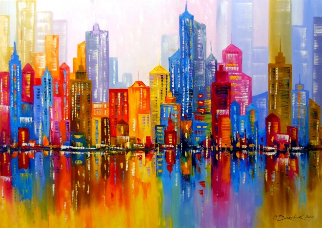 Puzzle Duhové město 1000 dílků ENJOY