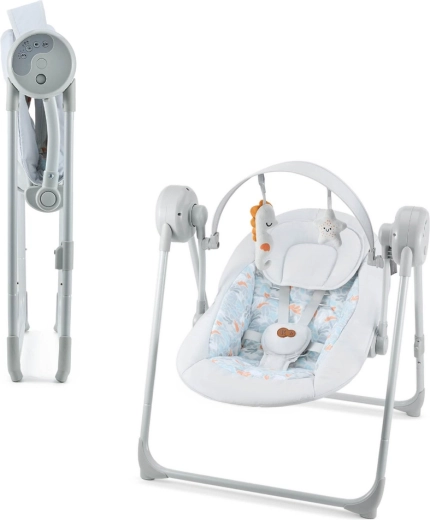 Kinderkraft houpačka Swingee Grey – elektrická dětská houpačka