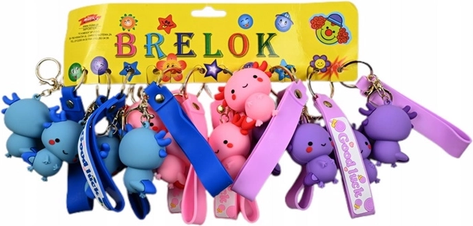 Brelok axolotl – přívěsek na klíče
