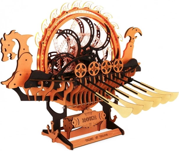 Dřevěná skládačka vikinská dračí loď