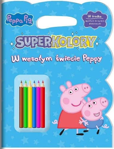 Prasátko Peppa Superbarvy 4 – Veselý svět Peppy, omalovánky s křídami