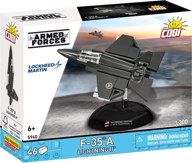 Cobi Armed Forces F-35A Lightning II norské letectvo 1:300 (46 dílků)