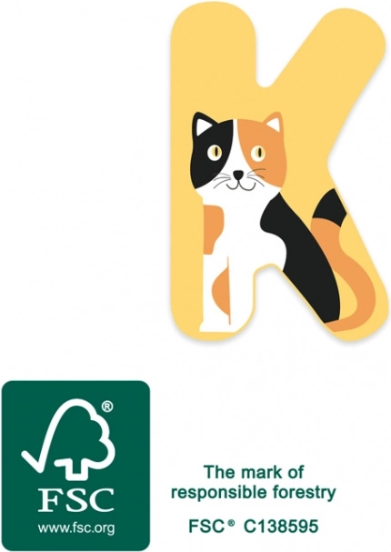 Small foot dřevěné písmeno K