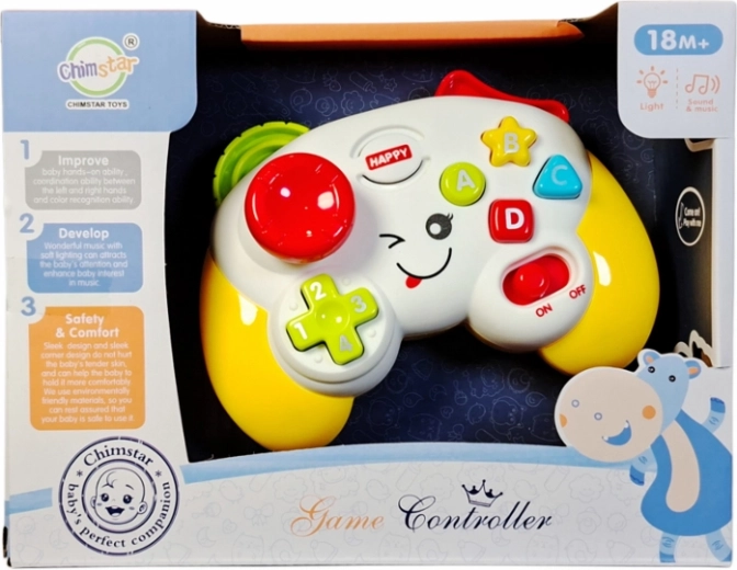 Interaktivní dětský gamepad se světly a zvuky