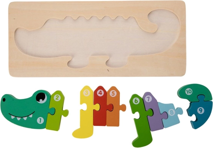 FreeON Free2Play dřevěné puzzle krokodýl