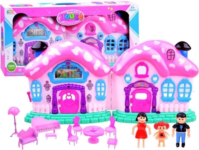 Kouzelný rozkládací domeček s nábytkem