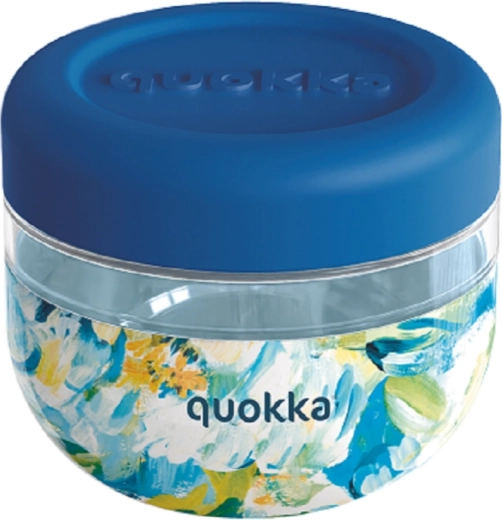 Dóza na potraviny Quokka Bubble Blue Peonies modrá 500 ml