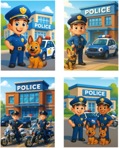 Dárková taška M s policejním motivem