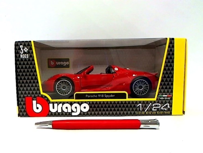 Bburago Porsche 918 Spyder červené 1:24 - 1 kus