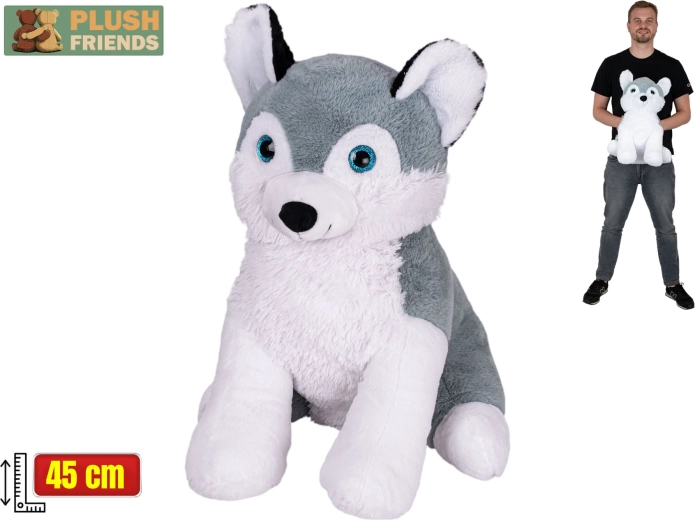 Plush Friends plyšový husky 45 cm, sedící