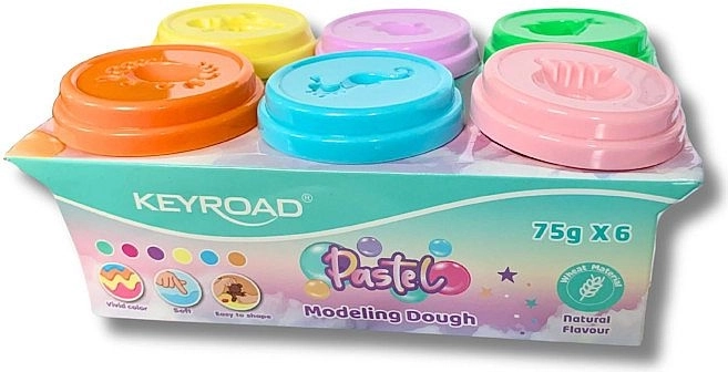 Modelovací hmota Keyroad, 6 pastelových barev, 450 g