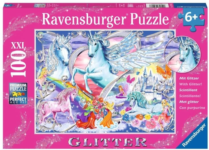 Třpytivé puzzle Koňské snění XXL 100 dílků RAVENSBURGER