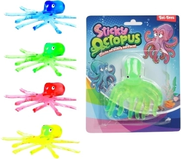 Přísavková chobotnice – lepkavá hračka pro děti