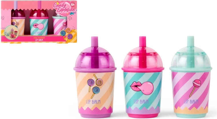 Create It! Candy balzám na rty v kelímku – sada 3 ks