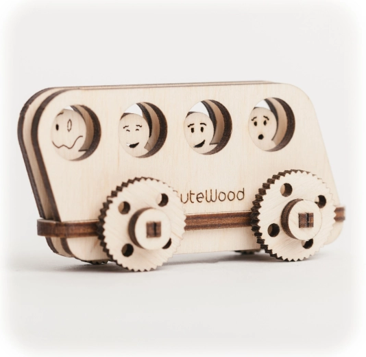 Cutewood dřevěné 3D puzzle autobus