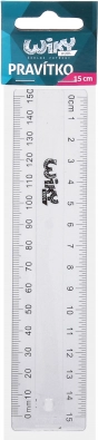 Průhledné pravítko 15 cm