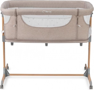 Postýlka a přistýlka 3v1 MoMi Smart Bed, béžová