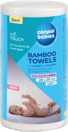 Canpol Babies jednorázové bambusové ručníky v roli 120 ks
