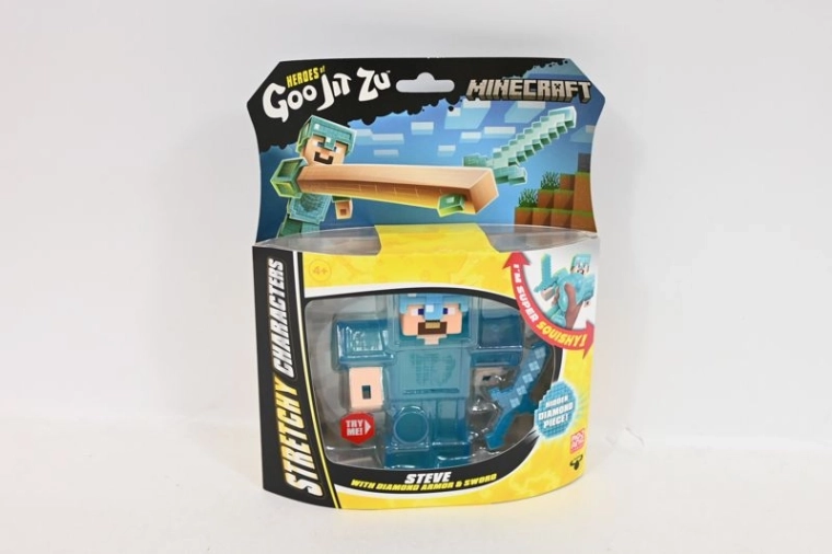 Heroes of Goo Jit Zu Minecraft Steve – natahovací figurka s diamantovým brněním a mečem