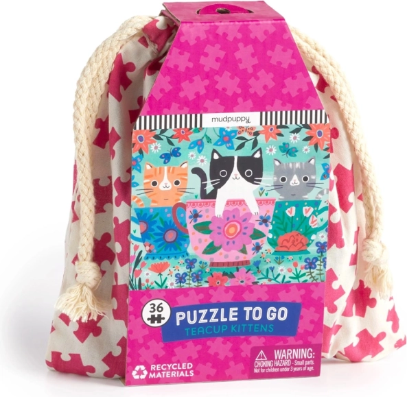 Puzzle na cesty: Koťata v hrnku - Mudpuppy