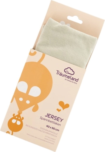Träumeland jersey napínací prostěradlo 40 × 90 cm desert sage