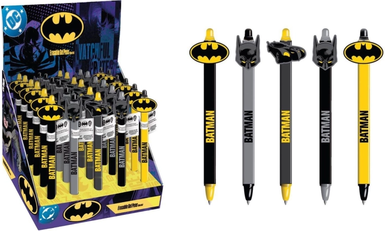 Gumovací pero Batman s 3D topperem 11 cm