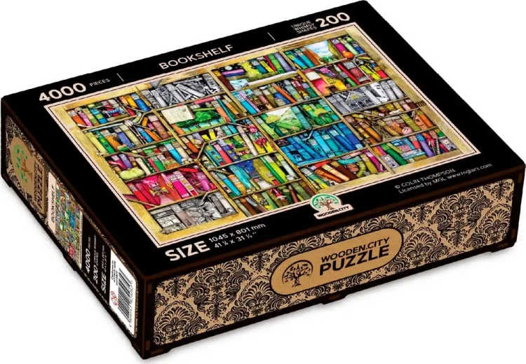 Wooden City dřevěné puzzle Knihovna 4000 dílků