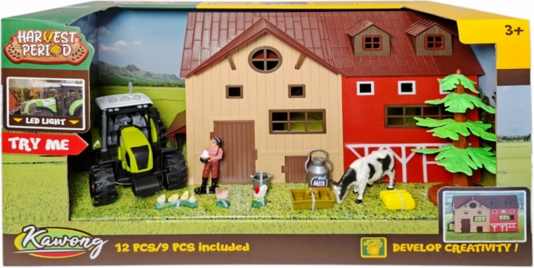 Farmářská sada s traktorem se světlem a zvukem