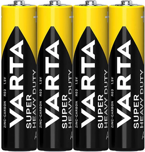 Mikrotužkové baterie AAA VARTA SuperLife, zinko-uhlíkové, 4 ks