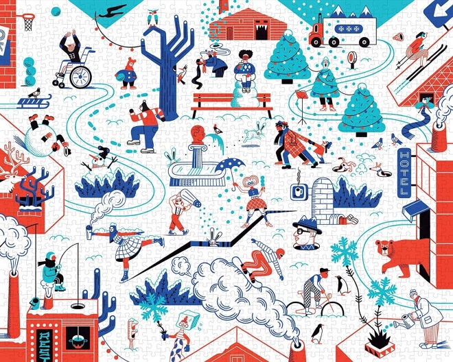 Zimní puzzle 1000 dílků