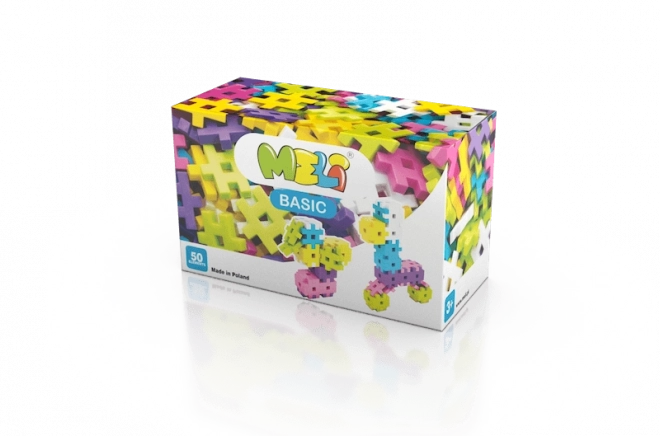 Stavebnice meli basic pink 50 dílků