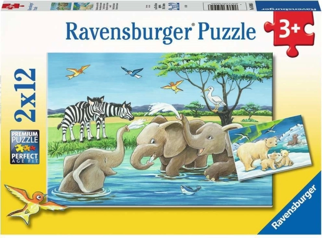 Ravensburger puzzle Mláďata zvířat 2×12 dílků