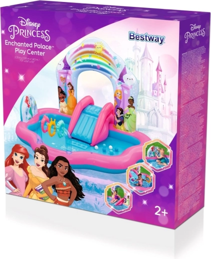 Nafukovací hrací centrum Disney Princess se skluzavkou a sprškou