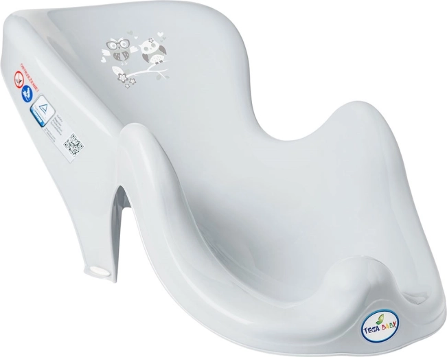 Koupací lehátko do vaničky – sova, šedé