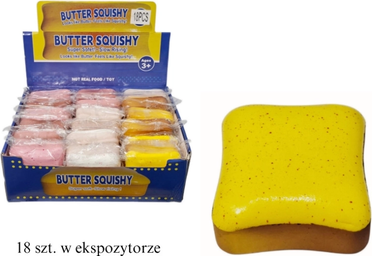 Mačkací hračka toast - 1 kus