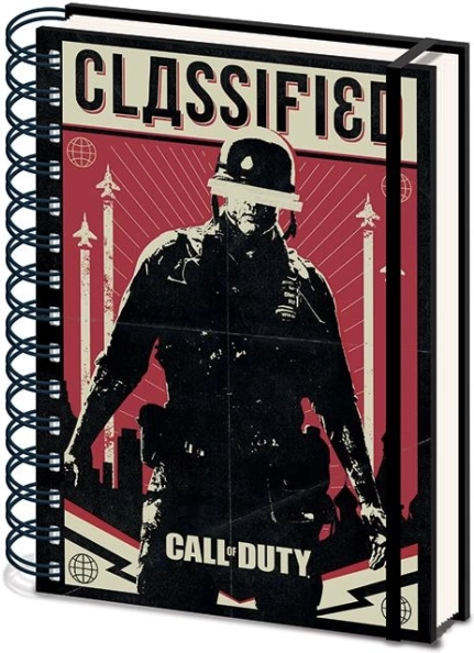 Kroužkový poznámkový blok A5 Call of Duty, linkovaný