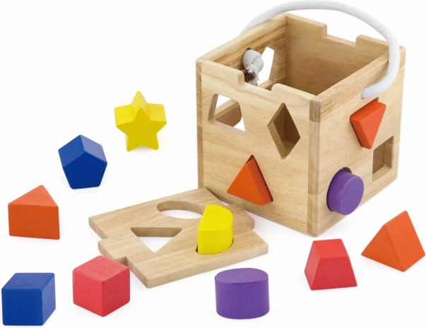 Dřevěná vkládačka kostka s tvary STUDO WOOD