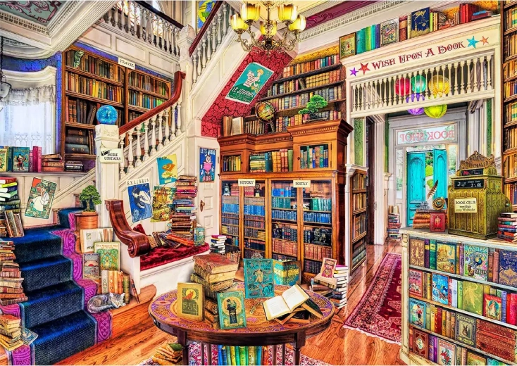 Dřevěné puzzle WOODEN CITY Přání v knihkupectví 4000 dílků