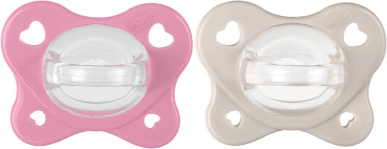 Chicco PhysioForma Dual Soft dudlíky růžové 6–16 m, 2 ks