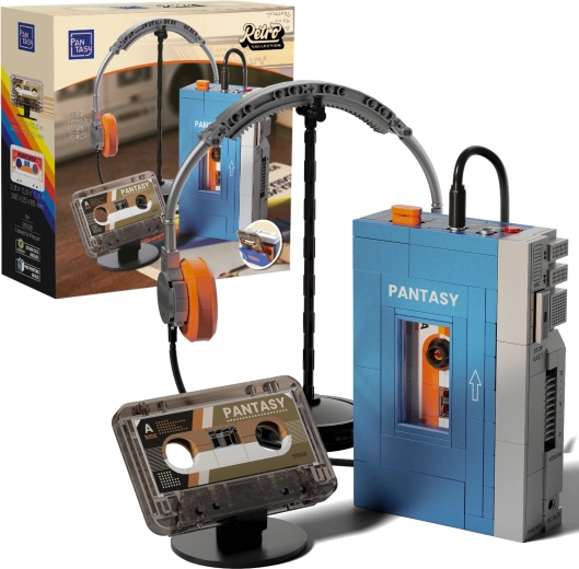 Pantasy retro stavebnice přenosný kazetový přehrávač walkman