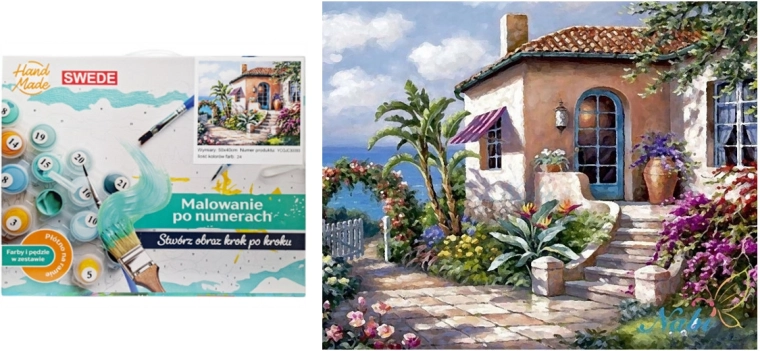 Malování podle čísel Domek u moře