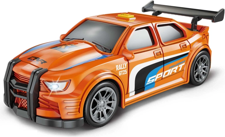 Oranžové závodní auto se světelnými a zvukovými efekty 16 cm