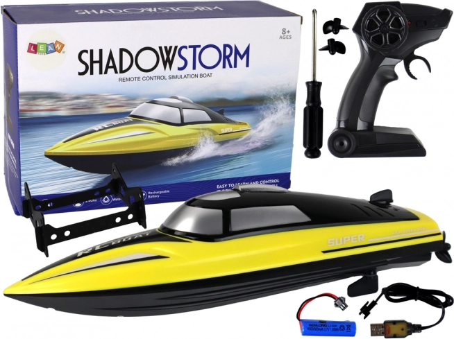 RC motorový člun 2,4 GHz – žlutý