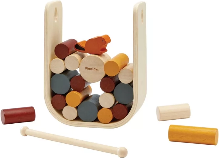 PlanToys bobří hráz – dřevěná balanční hra