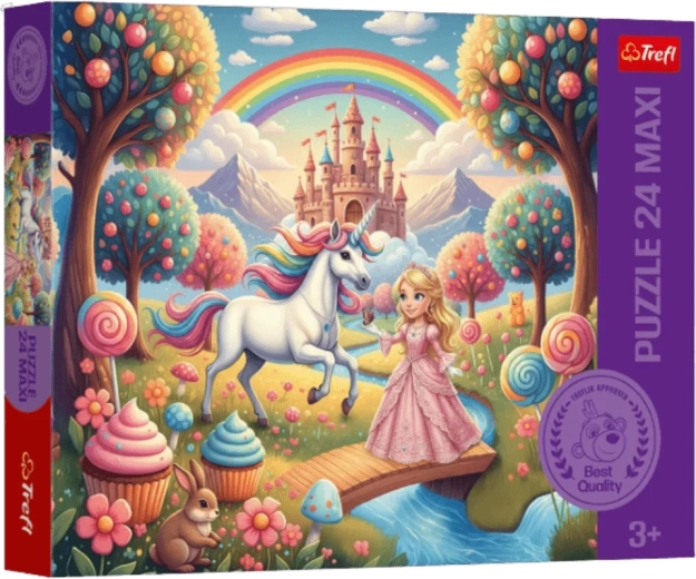 Trefl puzzle Princezna a jednorožec maxi 24 dílků