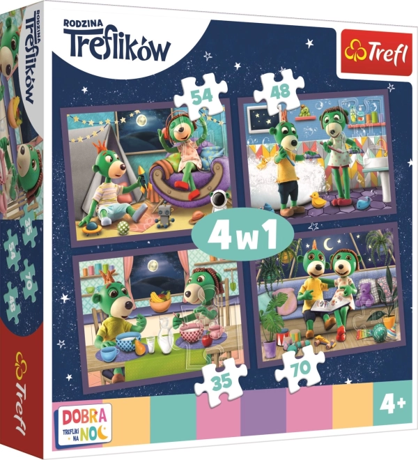 Puzzle Dobrou noc Treflíci - Večerní rituály 4v1