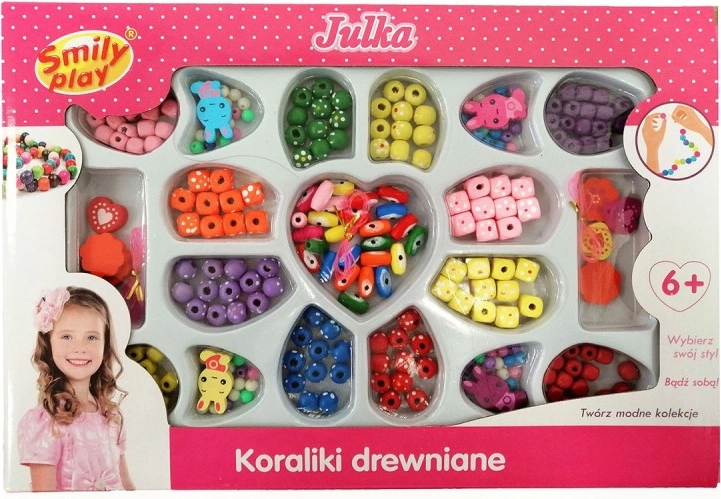 Sada dřevěných korálků pro výrobu šperků