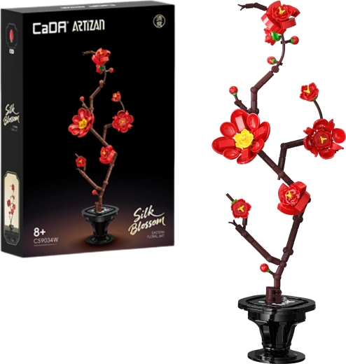 Stavebnice CaDA Silk Blossom – květinová dekorace z kostek